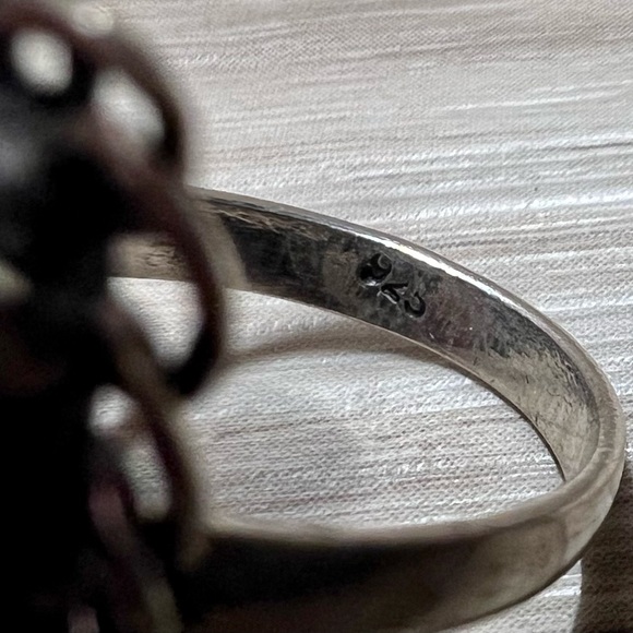 Vintage Handmade Sterling Silver Tiger’s Eye Solitaire Cocktail Ring, Size 5 - Picture 4 of 7